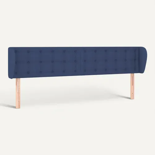 Tête De Lit Avec Oreilles Bleu 183x23x78/88 Cm Tissu