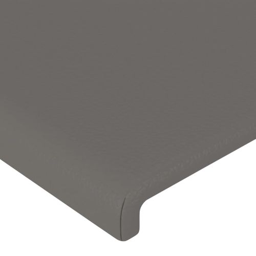 Tête De Lit Avec Oreilles Gris 163x23x118/128 Cm Simili
