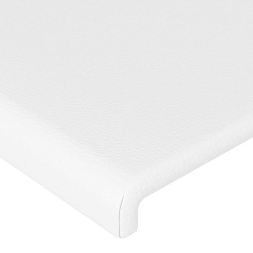 Tête De Lit Avec Oreilles Blanc 203x23x118/128 Cm Similicuir