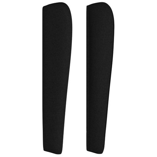 Tête De Lit Avec Oreilles Noir 147x23x118/128 Cm Tissu