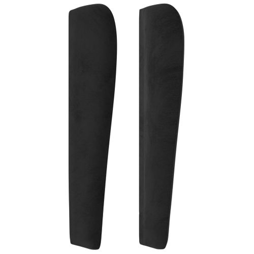 Tête De Lit Avec Oreilles Noir 183x23x118/128 Cm Velours