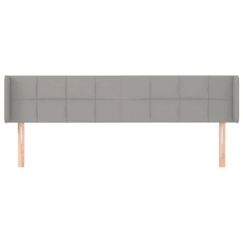 Tête De Lit Avec Oreilles Gris Clair 163x16x78/88 Cm Tissu
