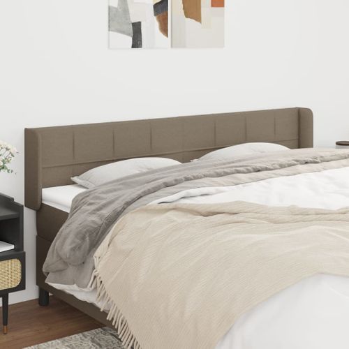 Tête De Lit Avec Oreilles Taupe 163x16x78/88 Cm Tissu