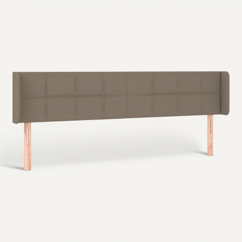 Tête De Lit Avec Oreilles Taupe 163x16x78/88 Cm Tissu