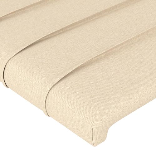 Tête De Lit Avec Oreilles Crème 83x16x78/88 Cm Tissu