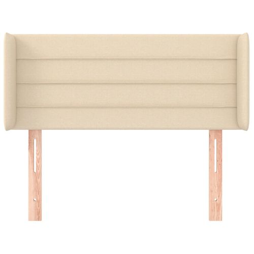 Tête De Lit Avec Oreilles Crème 83x16x78/88 Cm Tissu