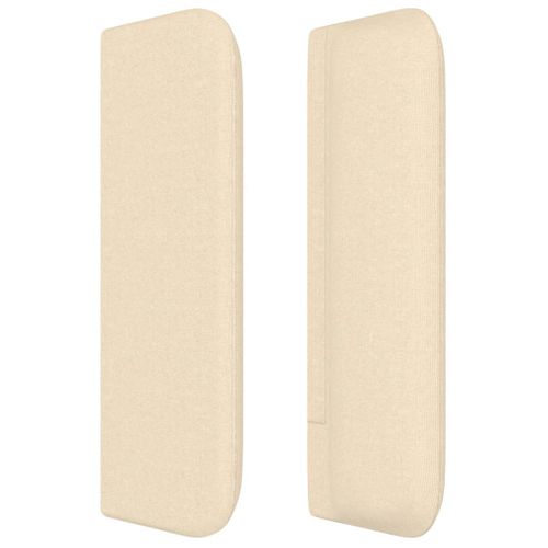 Tête De Lit Avec Oreilles Crème 83x16x78/88 Cm Tissu