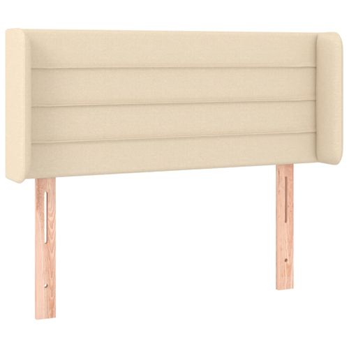Tête De Lit Avec Oreilles Crème 83x16x78/88 Cm Tissu