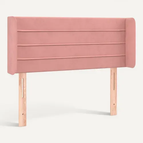 Tête De Lit Avec Oreilles Rose 83x16x78/88 Cm Velours