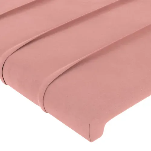 Tête De Lit Avec Oreilles Rose 83x16x78/88 Cm Velours