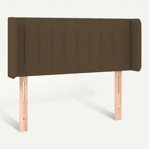 Tête De Lit Avec Oreilles Marron Foncé 93x16x78/88 Cm Tissu