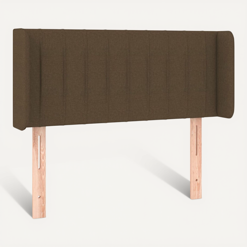 Tête De Lit Avec Oreilles Marron Foncé 103x16x78/88 Cm Tissu