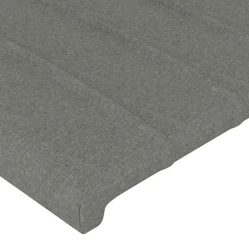 Tête De Lit Avec Oreilles Gris Foncé 163x16x78/88 Cm Tissu