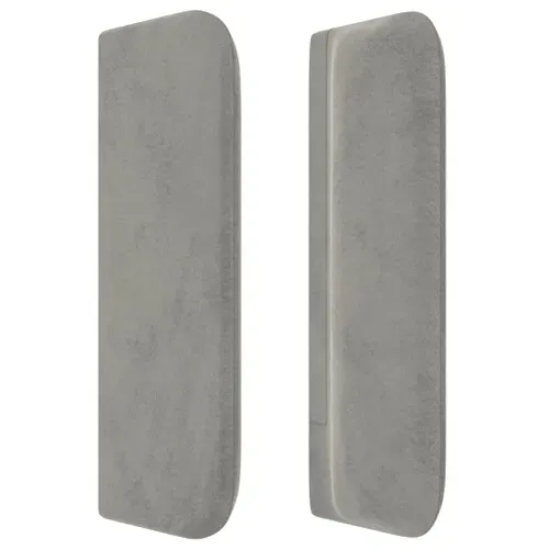Tête De Lit Avec Oreilles Gris Clair 83x16x78/88 Cm Velours