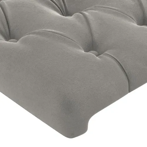 Tête De Lit Avec Oreilles Gris Clair 83x16x78/88 Cm Velours