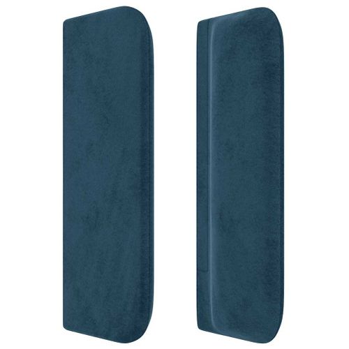 Tête De Lit Avec Oreilles Bleu Foncé 83x16x78/88 Cm Velours