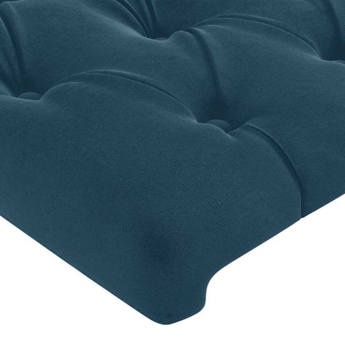 Tête De Lit Avec Oreilles Bleu Foncé 83x16x78/88 Cm Velours
