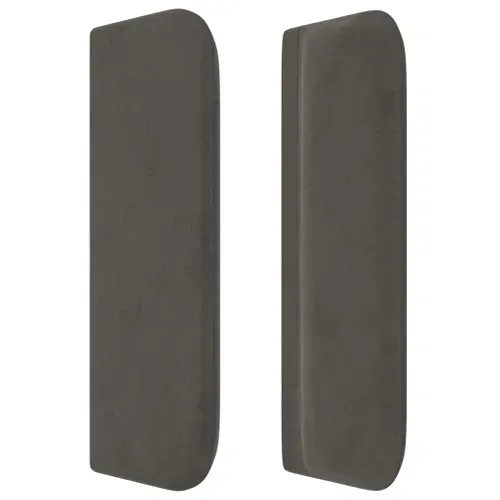 Tête De Lit Avec Oreilles Gris Foncé 183x16x78/88 Cm Velours