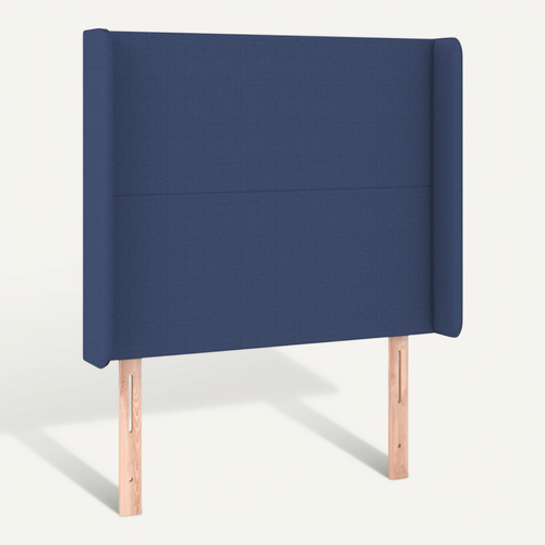 Tête De Lit Avec Oreilles Bleu 83x16x118/128 Cm Tissu