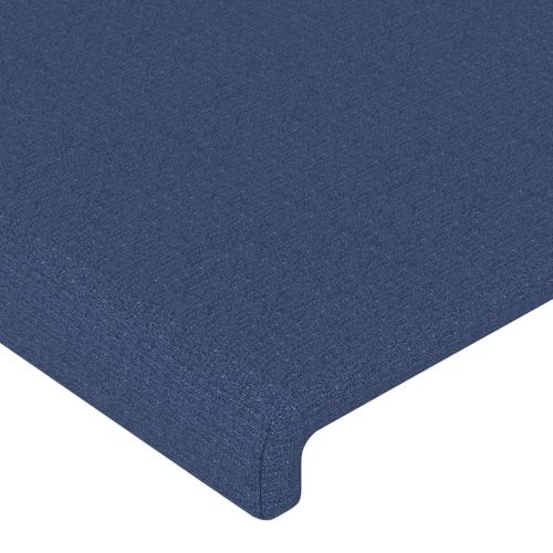 Tête De Lit Avec Oreilles Bleu 83x16x118/128 Cm Tissu