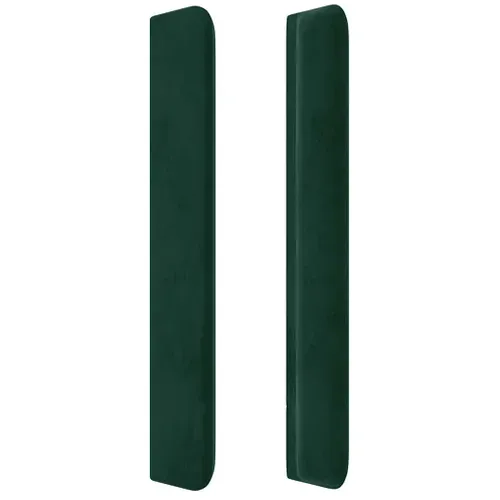 Tête De Lit Avec Oreilles Vert Foncé 83x16x118/128 Cm Velours