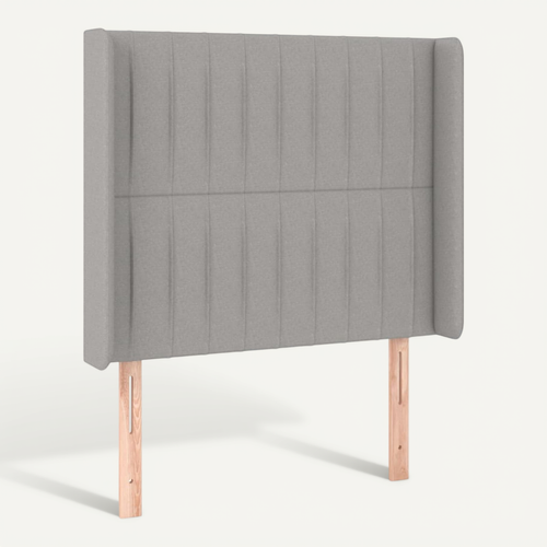 Tête De Lit Avec Oreilles Gris Clair 93x16x118/128 Cm Tissu