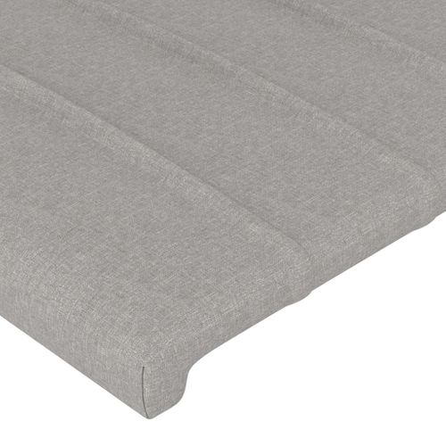 Tête De Lit Avec Oreilles Gris Clair 93x16x118/128 Cm Tissu