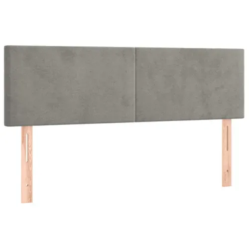 Tête De Lit à LED Gris Clair 144x5x78/88 Cm Velours