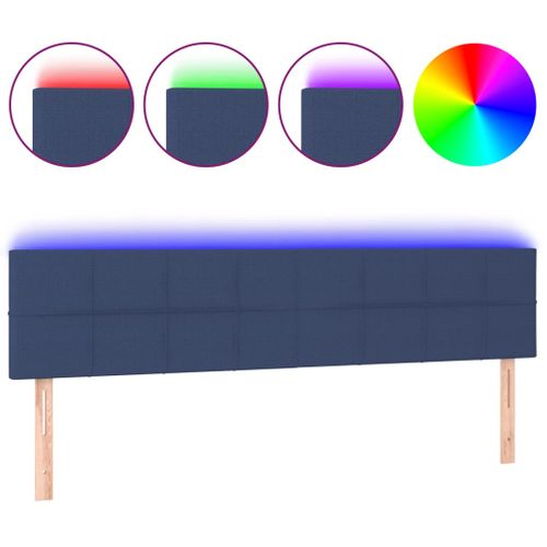Tête De Lit À LED Bleu 180x5x78/88 Cm Tissu