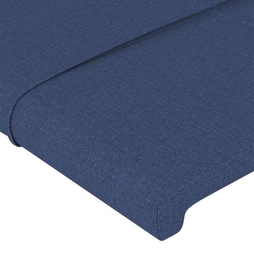 Tête De Lit À LED Bleu 180x5x78/88 Cm Tissu