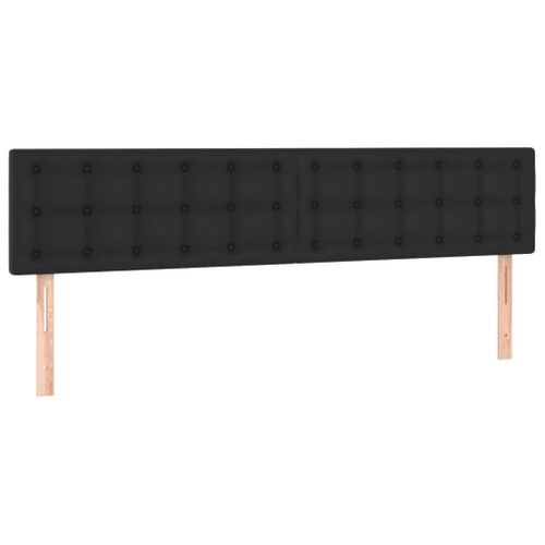 Tête De Lit à LED Noir 200x5x78/88 Cm Simili
