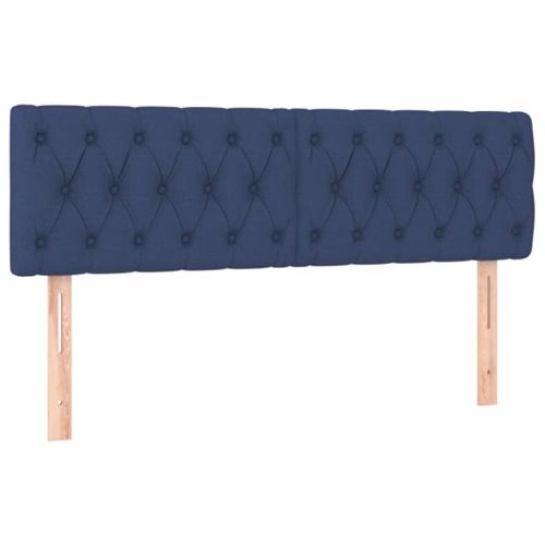 Tête De Lit À LED Bleu 160x7x78/88 Cm Tissu