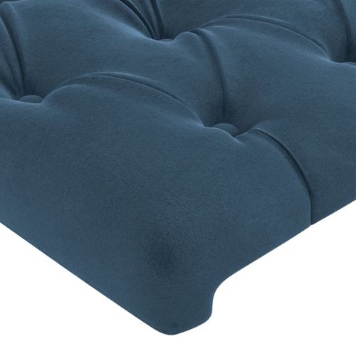 Tête De Lit À LED Bleu Foncé 200x7x78/88 Cm Velours