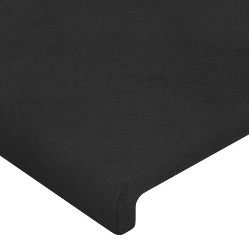 Tête De Lit à LED Noir 160x5x118/128 Cm Velours