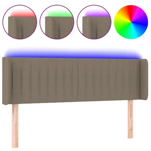 Tête De Lit À LED Taupe 147x16x78/88 Cm Tissu