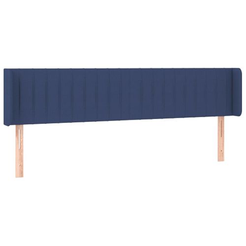 Tête De Lit À LED Bleu 203x16x78/88 Cm Tissu