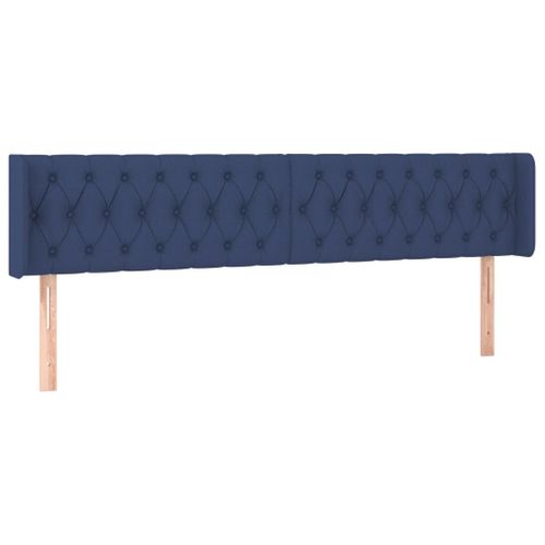 Tête De Lit À LED Bleu 203x16x78/88 Cm Tissu