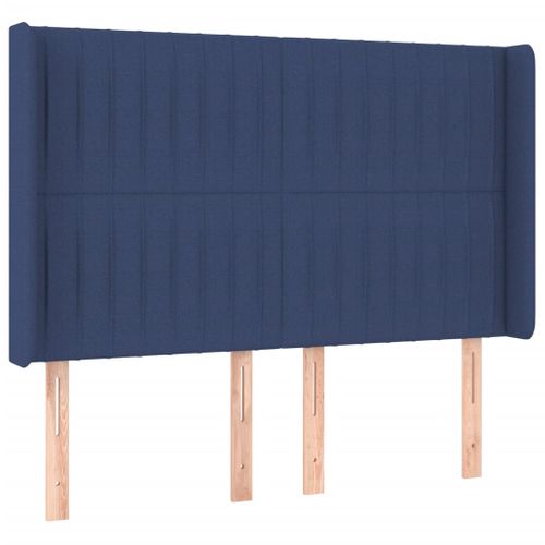 Tête De Lit À LED Bleu 147x16x118/128 Cm Tissu