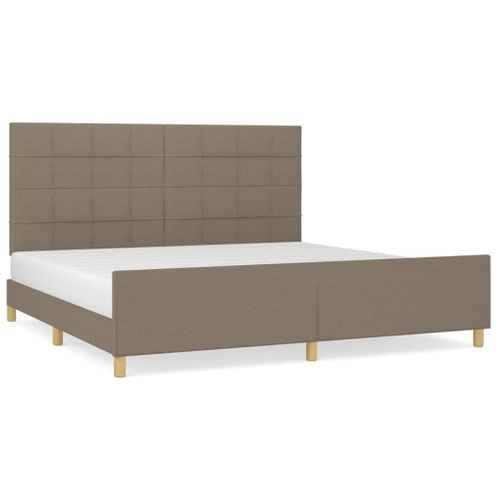 Cadre De Lit Sans Matelas Taupe 200x200 Cm Tissu