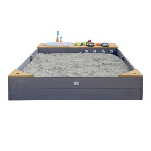 Kelly Bac à Sable En Bois Avec Banc Et Jeux De Cuisine Avec Évier