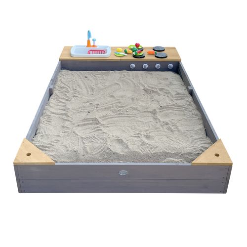 Kelly Bac à Sable En Bois Avec Banc Et Jeux De Cuisine Avec Évier