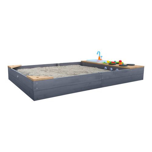 Kelly Bac à Sable En Bois Avec Banc Et Jeux De Cuisine Avec Évier