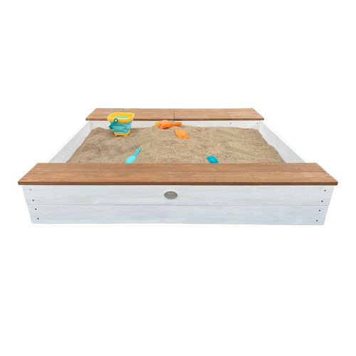 Axi Mandy Xxl Bac À Sable En Bois Avec Banc, Espace De Rangement, Couvercle Et Tableau Noir - 160 X 151 X 122,5 Cm | Bac À Sable En Anthracite Et | Leroy Merlin
