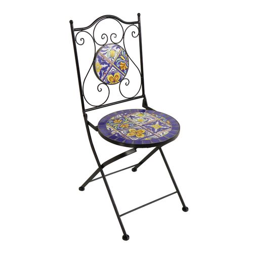 Amélie Table Et Chaise Bistrot, 2 Chaises 1 Table,  Ensemble Bistro Extérieur Mosaique