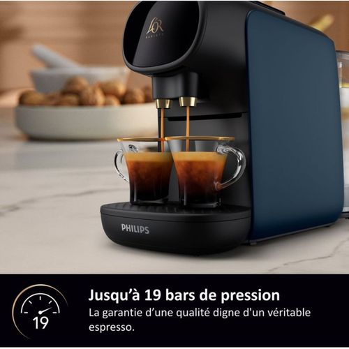 Machine À Café Double Expresso Nespresso L'or Barista Lm9012/40 - Bleu Nuit