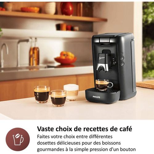 Machine à Café à Dosettes, 1,2 L, 2 Tasses, Extraction Intense Plus