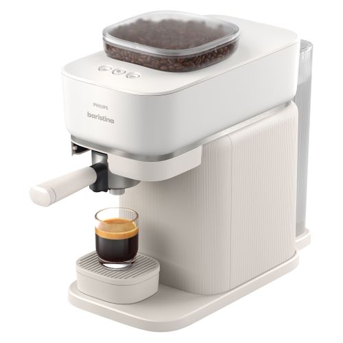 Espresso avec broyeur PHILIPS BAR300/00 Baristina Blanc vue 3/4