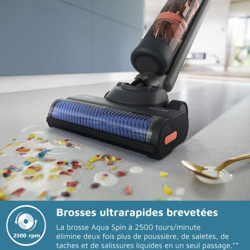Aspirateur Balai Laveur Sans Fil -  Xw6264/11 - 21,6 V - 450 Ml - 2500 Trs/min - Corail