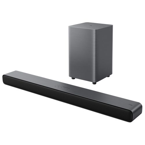 Barre de son 2.1 TCL S55HE vue de profil