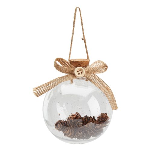 Boule fleurs séchées Ø 8 cm  Transparent